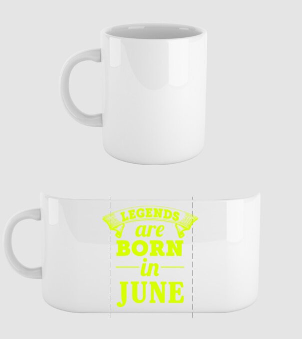 Legends are born in June model alb pe tricou