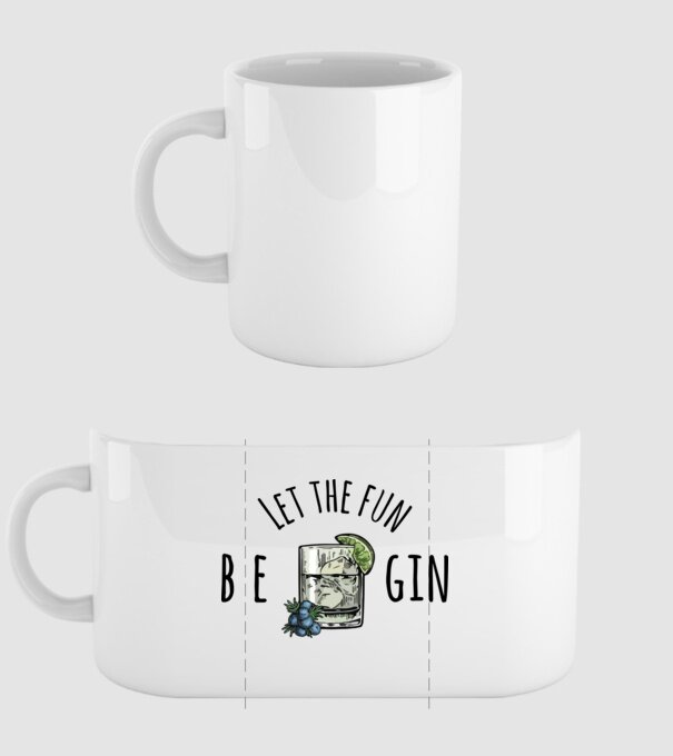 Let the fun be gin model alb pe tricou