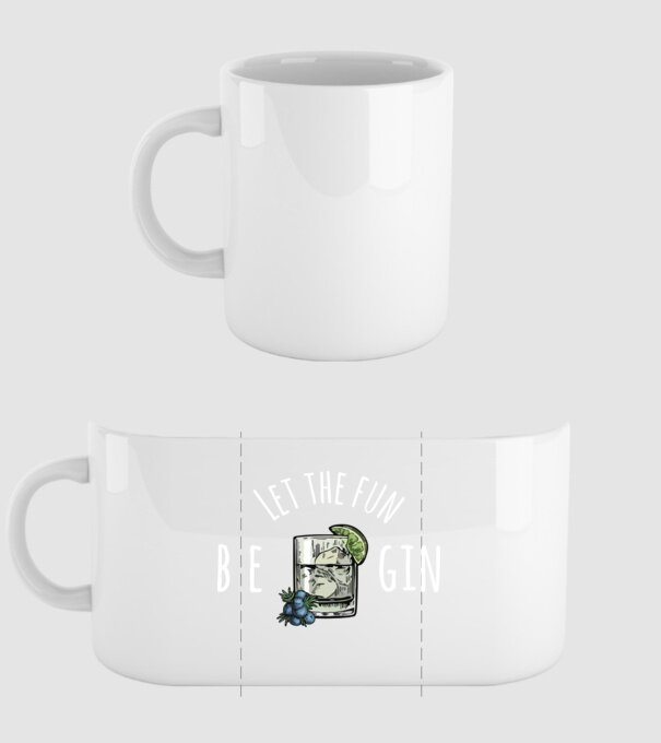 Let the fun be gin model alb pe tricou
