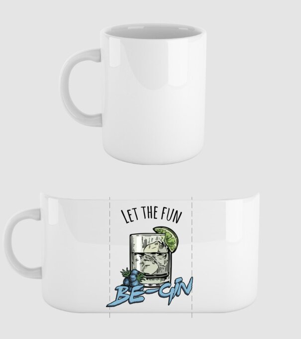 Let the fun be gin model alb pe tricou