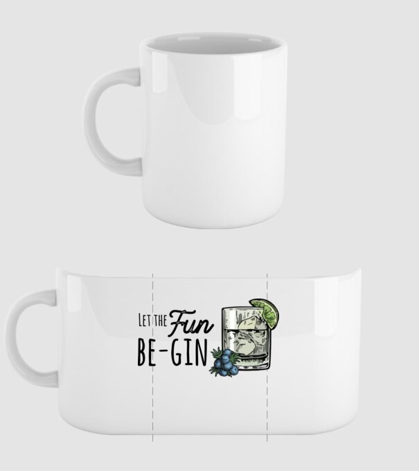 Let the fun be gin model alb pe tricou