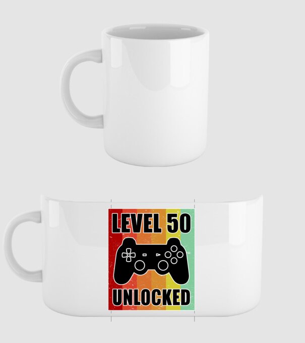 level 50 unlocked retro gamer model alb pe tricou