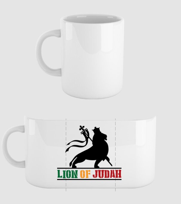 Lion Of Judah model alb pe tricou