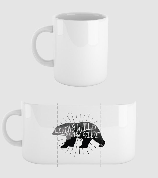 Living on a wild side model alb pe tricou