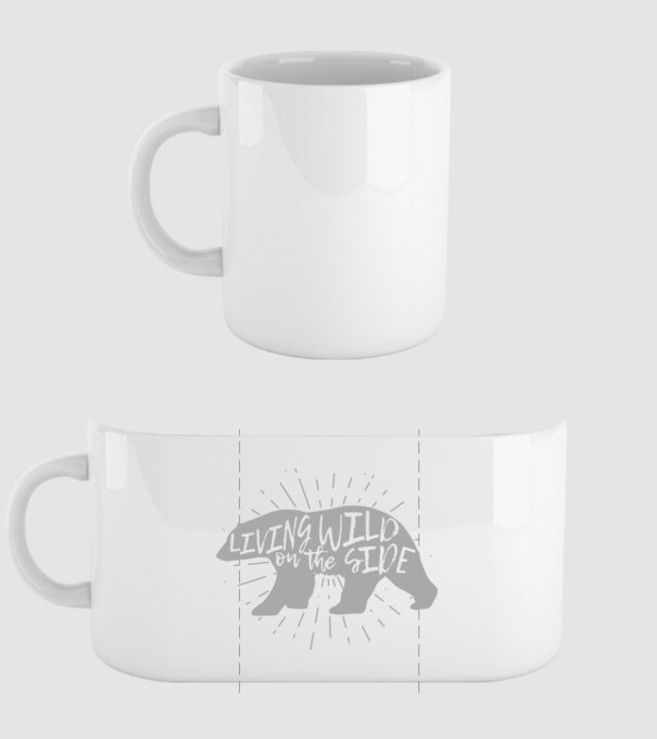 Living on a wild side X model alb pe tricou