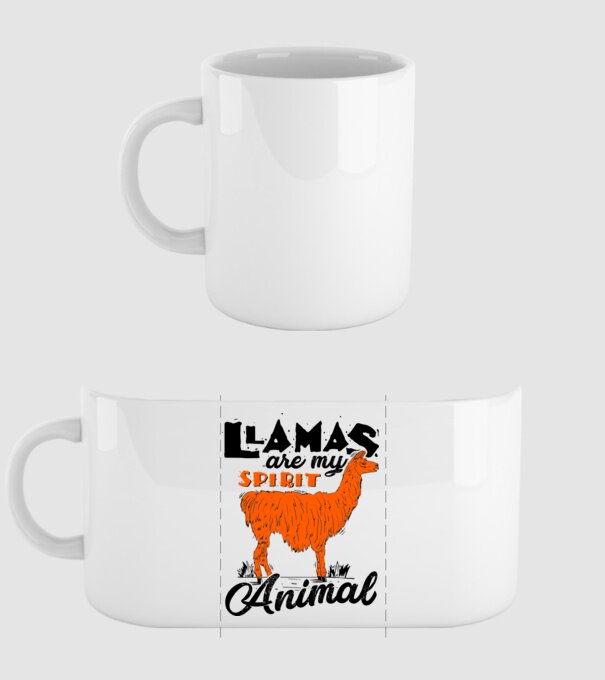 Llamas are my spirit animal model alb pe tricou