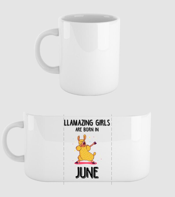 llamazing girls are born in june black model alb pe tricou