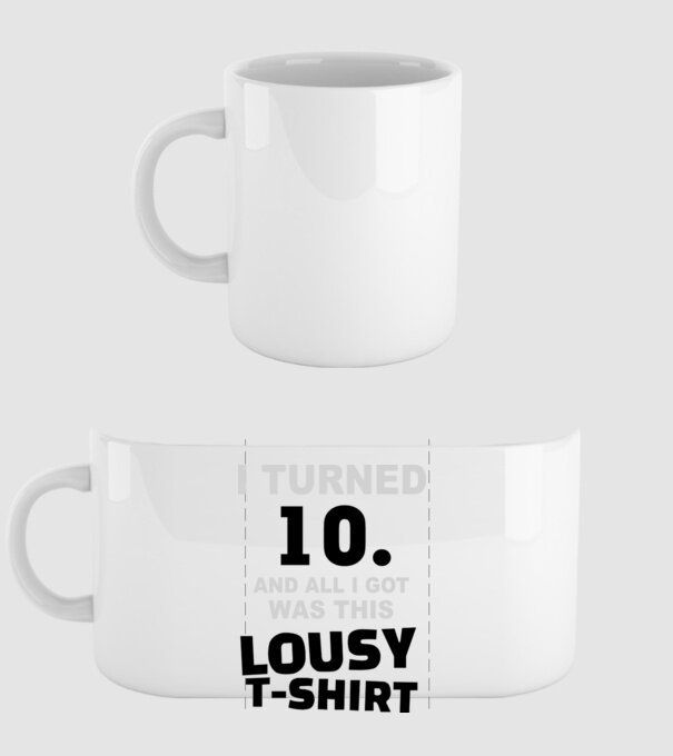 Lousy T-shirt 10 model alb pe tricou