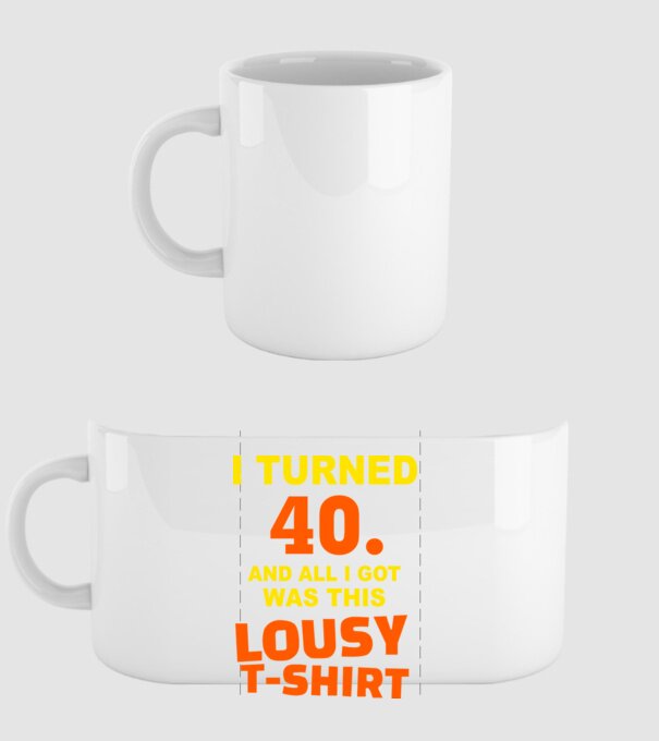 Lousy T-shirt 40 model alb pe tricou