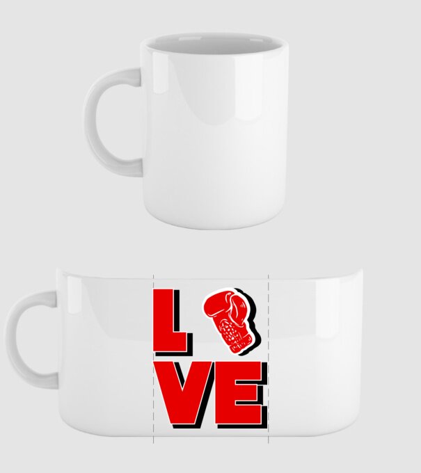 LOVE BOX model alb pe tricou