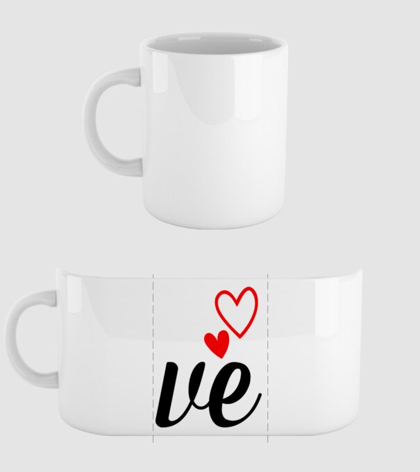 Cuplu LOVE model alb pe tricou