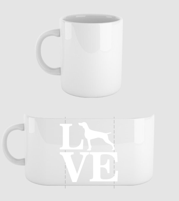 LOVE VIȘLĂ model alb pe tricou