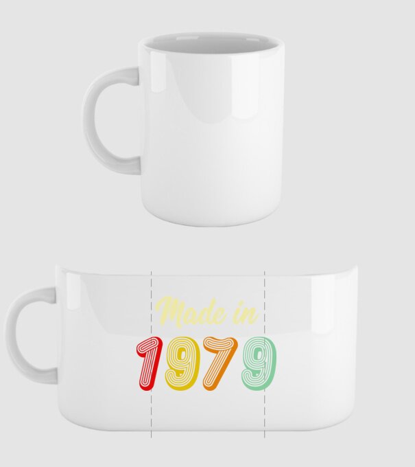 made in 1979 retro model alb pe tricou