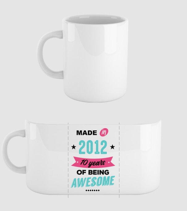MADE in 2012 model alb pe tricou