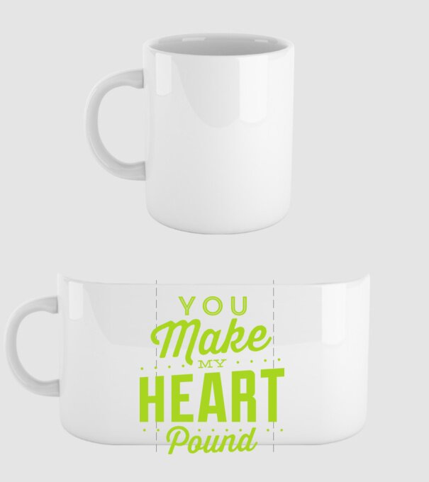 Make my heart model alb pe tricou