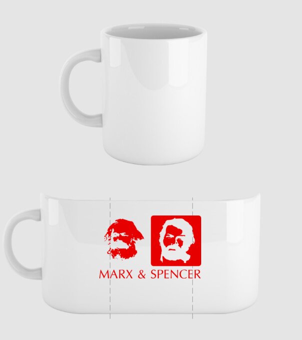 MARX and Spencer model alb pe tricou