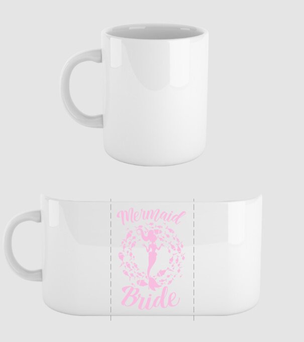 Mermaid Bride model alb pe tricou