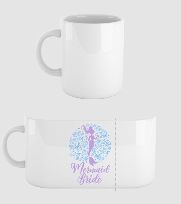 MermaidTeam Bride model alb pe tricou