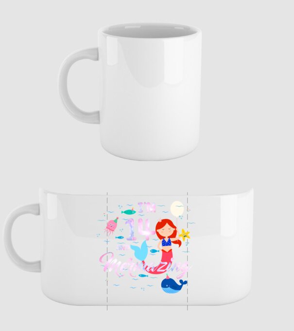 Mermazing Birthday 14 model alb pe tricou