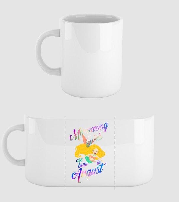 Mermazing girls are born august model alb pe tricou