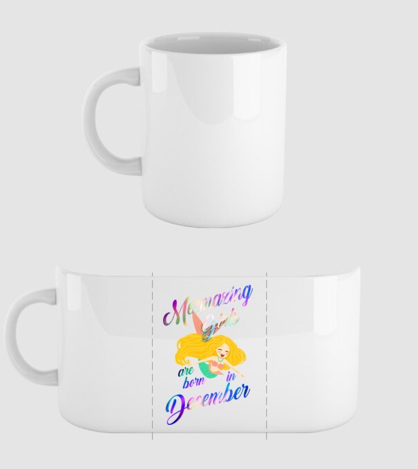 Mermazing girls are born december model alb pe tricou