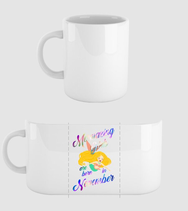 Mermazing girls are born november model alb pe tricou
