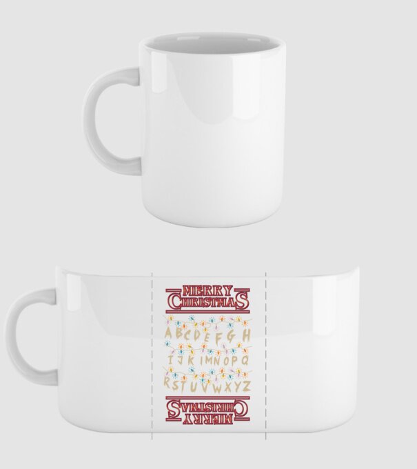 Merry Stranger Christmas model alb pe tricou