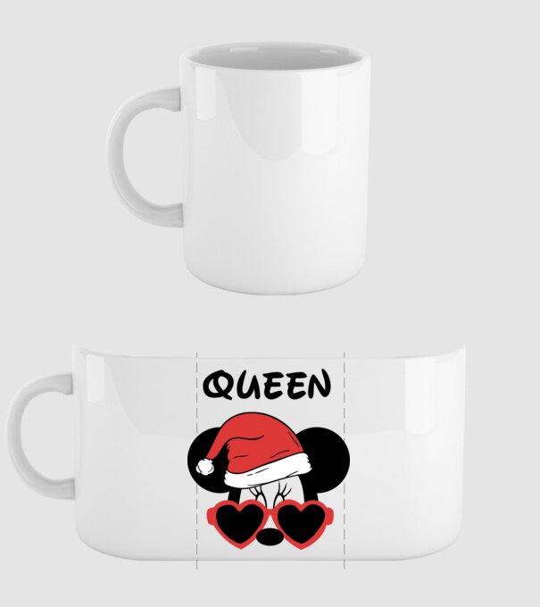 minnie santa queen model alb pe tricou