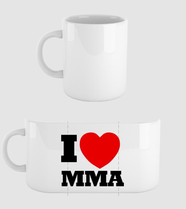 MMA LOVE model alb pe tricou