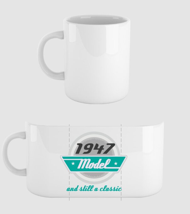Model and still a classic - 1947 model alb pe tricou