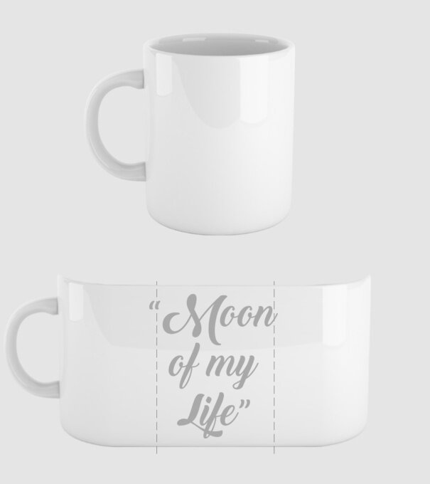 Moon of my life model alb pe tricou