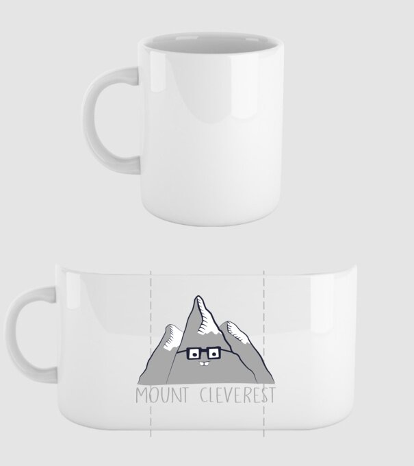 Mount cleverest model alb pe tricou