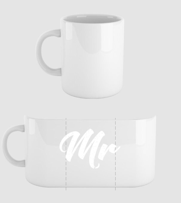 Mr 1 model alb pe tricou