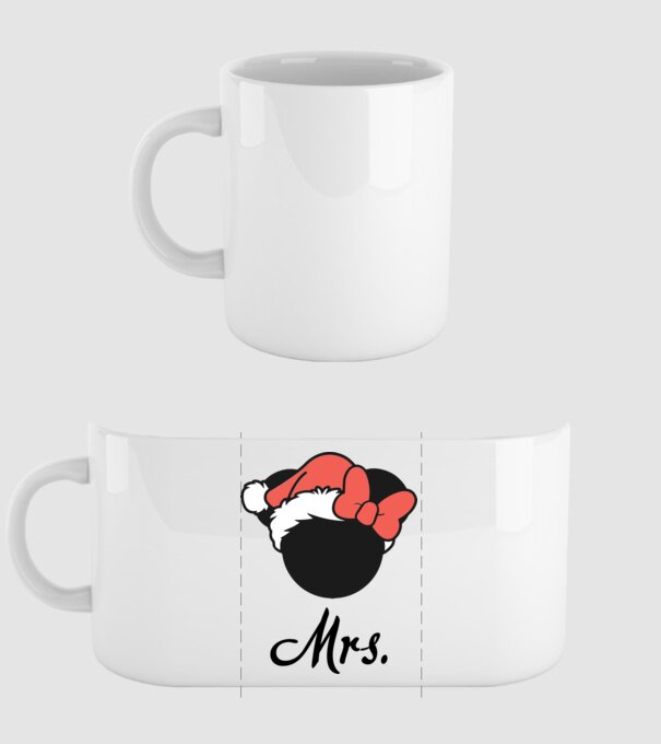 mrs christmas model alb pe tricou