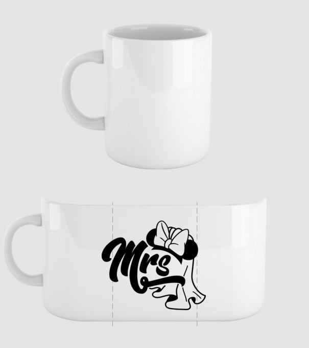 Mrs Mouse model alb pe tricou