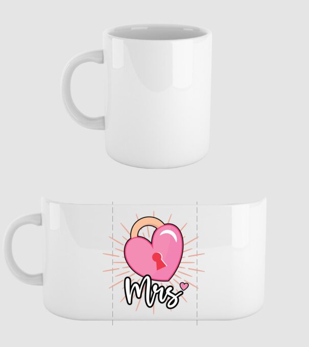 Mrs key to the heart model alb pe tricou