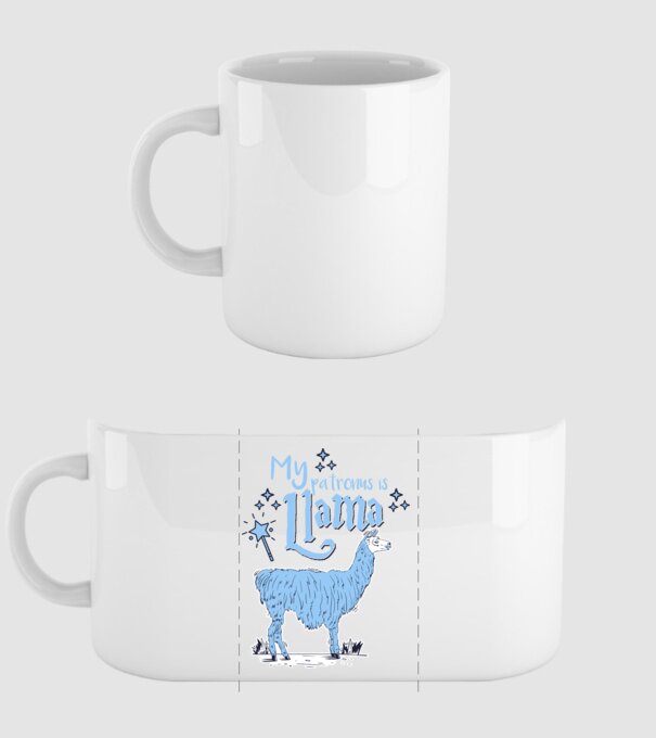 My patronus is Llama model alb pe tricou