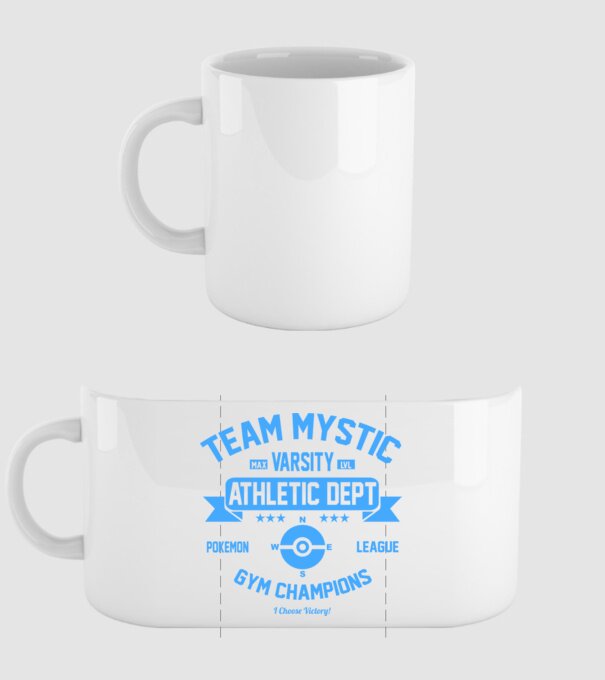 Mystic champions model alb pe tricou