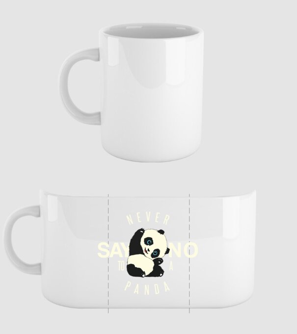 Never say no model alb pe tricou