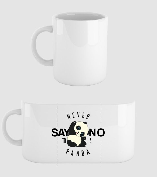 Never say no model alb pe tricou
