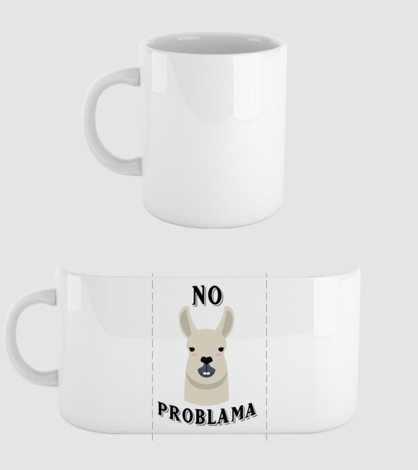 No problama model alb pe tricou