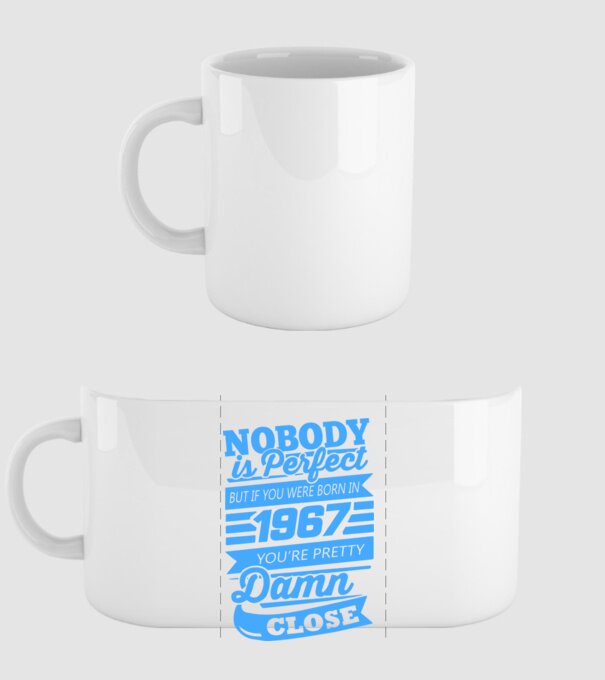 Nobody 1967 model alb pe tricou
