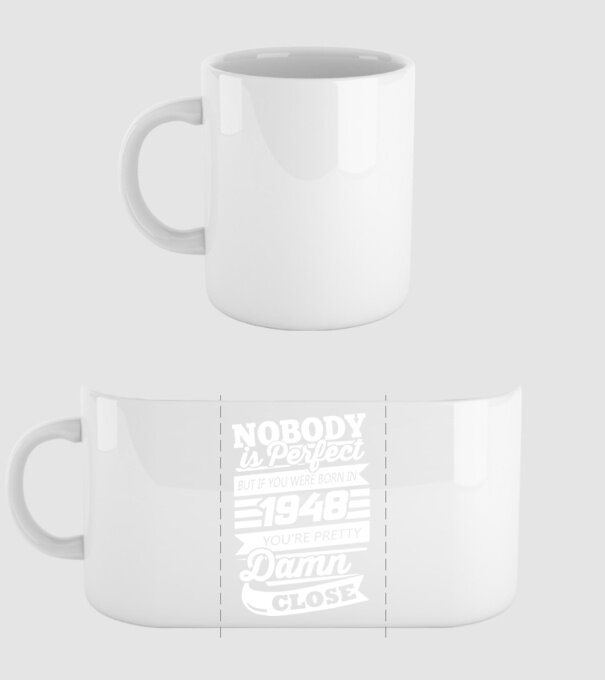 nobody is perfect 1948 model alb pe tricou