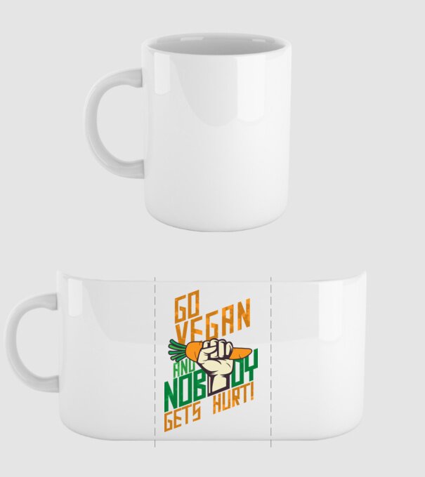 nobody get hurt vegan model alb pe tricou