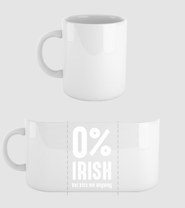 Not Irish but kiss me model alb pe tricou