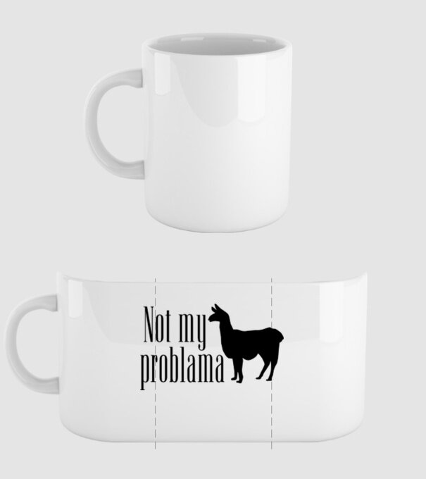 Not my problama model alb pe tricou