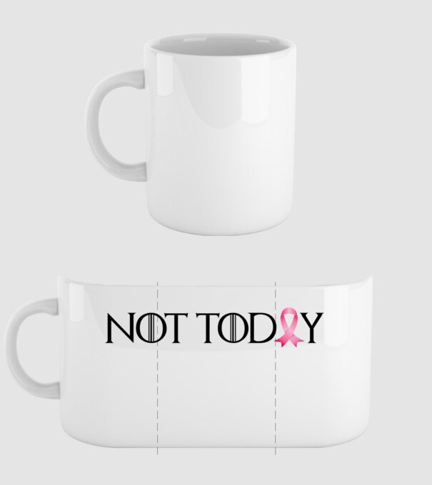 Not today model alb pe tricou