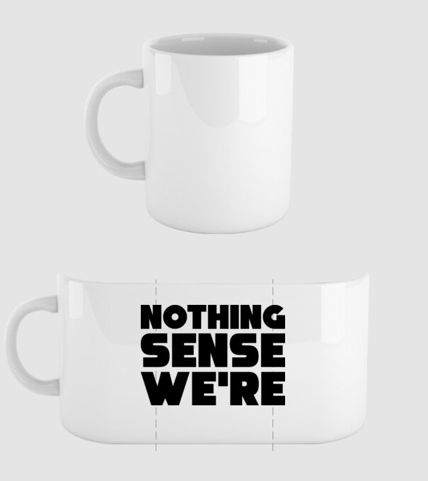 Cuplu Nothing makes sense... model alb pe tricou