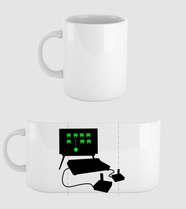 Oldschool Gamer model alb pe tricou