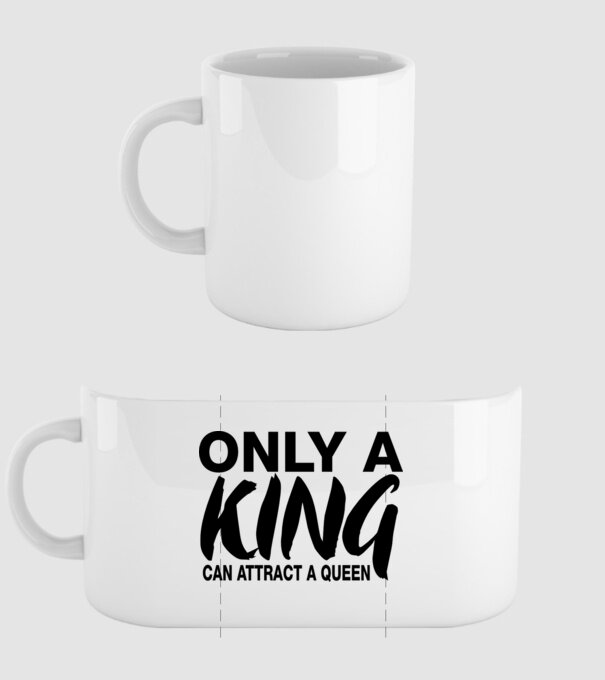 Only a King model alb pe tricou
